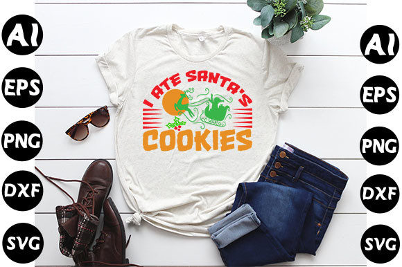 Christmas Quote Design,I Ate Santa’s Coo Graphics