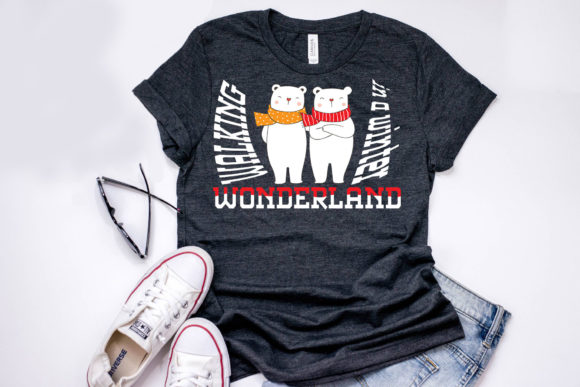 Christmas Quote Design: Walking in a Win — Graphics & T-Shirt Designs