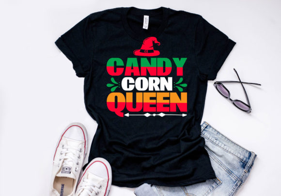 Halloween Quote Design: Candy Corn Queen Graphics