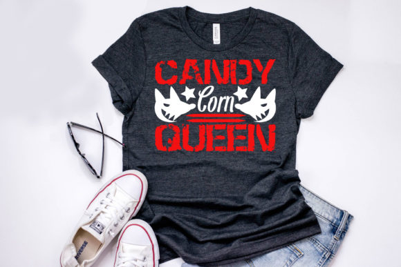 Halloween Quote Design: Candy Corn Queen Graphics