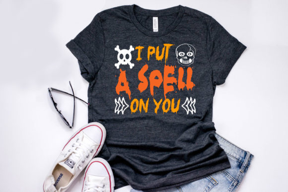 Halloween Quote Design: I Put a Spell On — Graphics & T-Shirt Designs