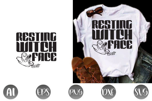 Halloween Quote Design, Resting Witch Face