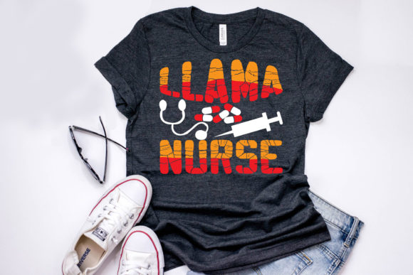 Nurse Quote Design, Llama Nurse: Graphics for T-Shirt Designs